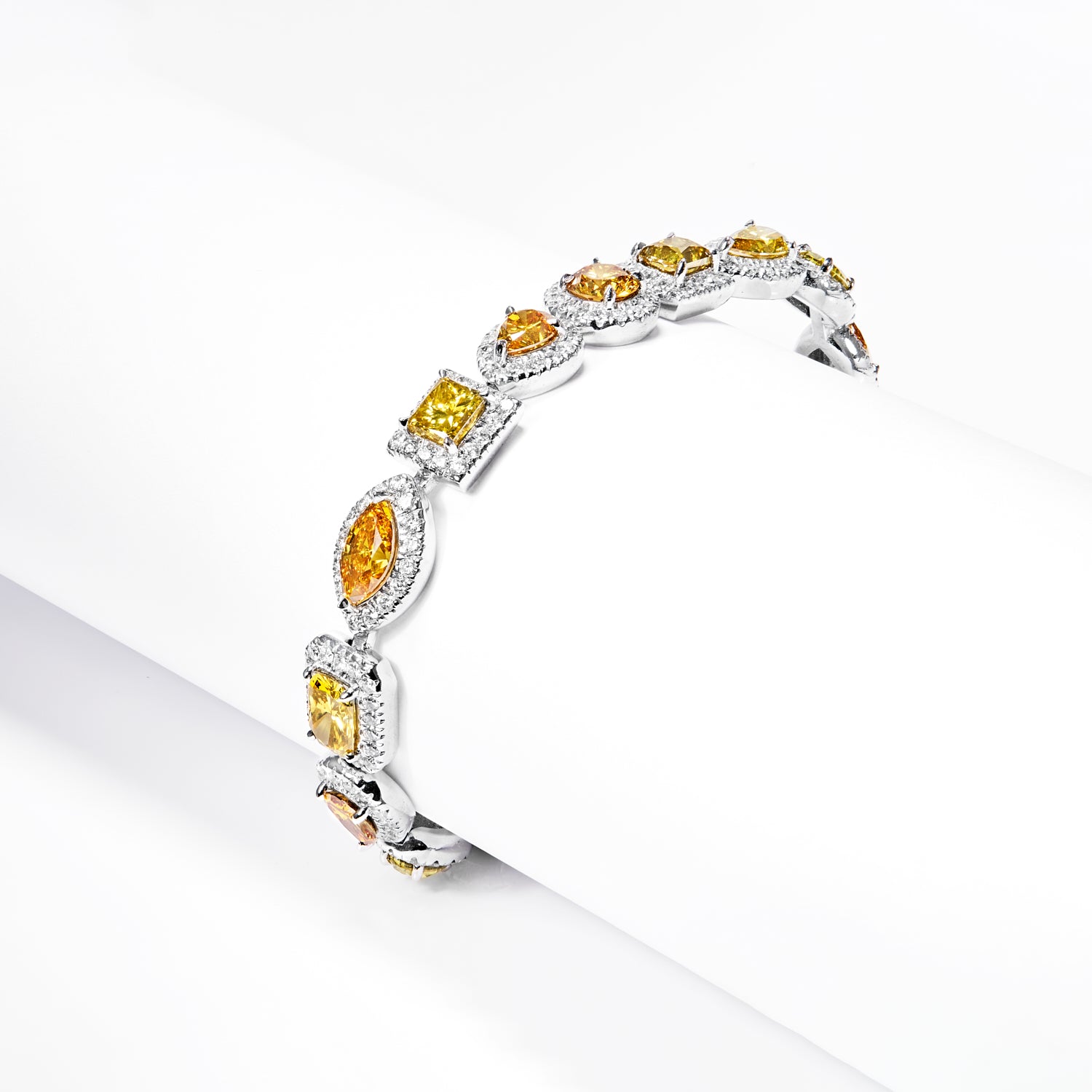 Fancy Shaped Diamond Bracelet – Ronald Abram